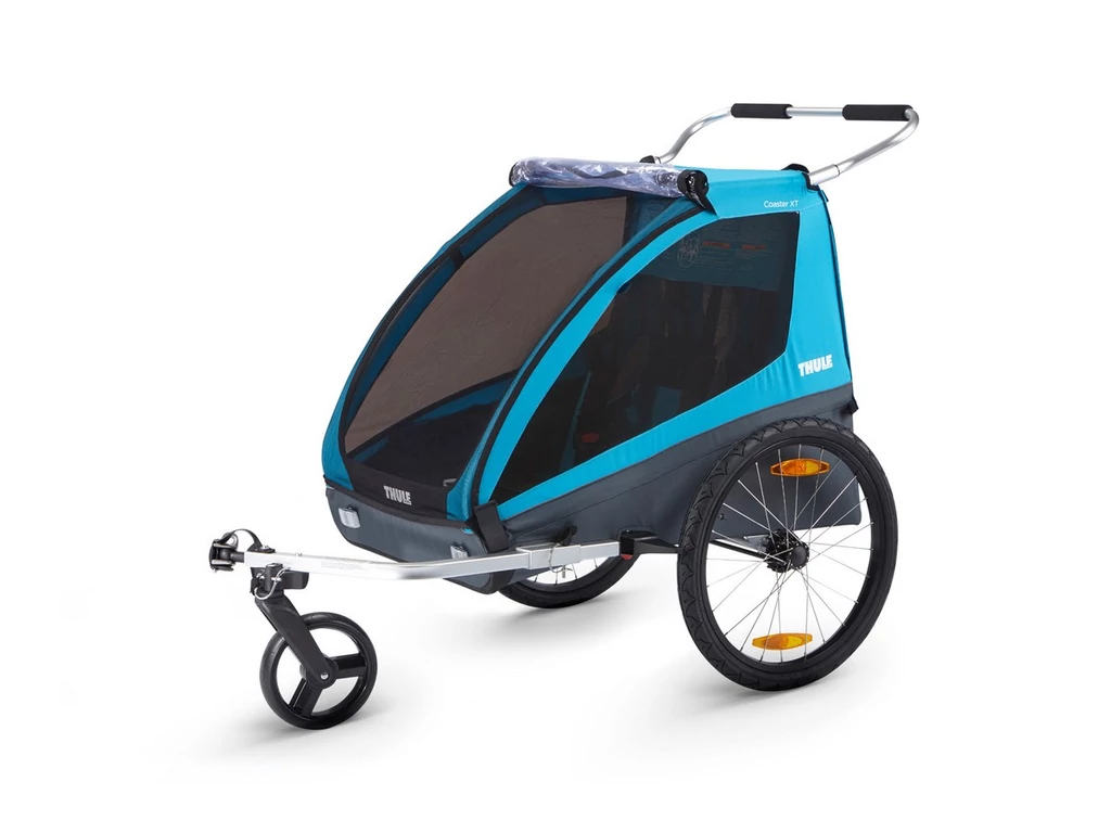 THULE Coaster XT kerékpáros utánfutó szett sétálókerékkel / kék