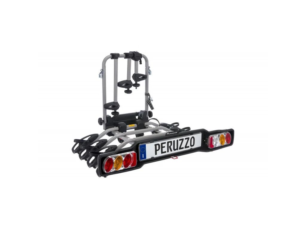 PERUZZO Parma kerékpárszállító vonóhorogra 4 kerékpárhoz, sínes, acél