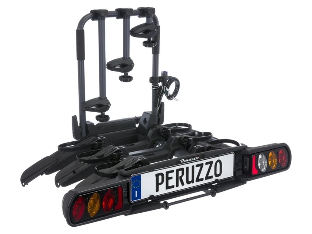 PERUZZO Pure Instinct kerékpárszállító vonóhorogra 3 kerékpárhoz, sínes, acél