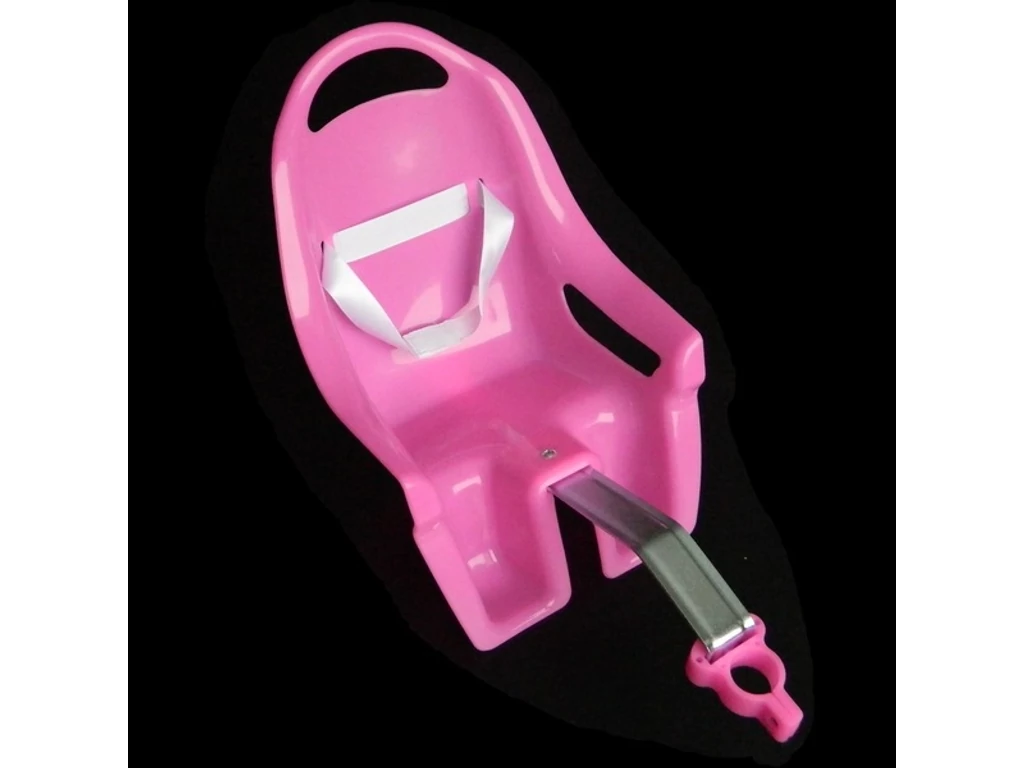 Gyermekülés játékbabához nyeregcsőre, pink
