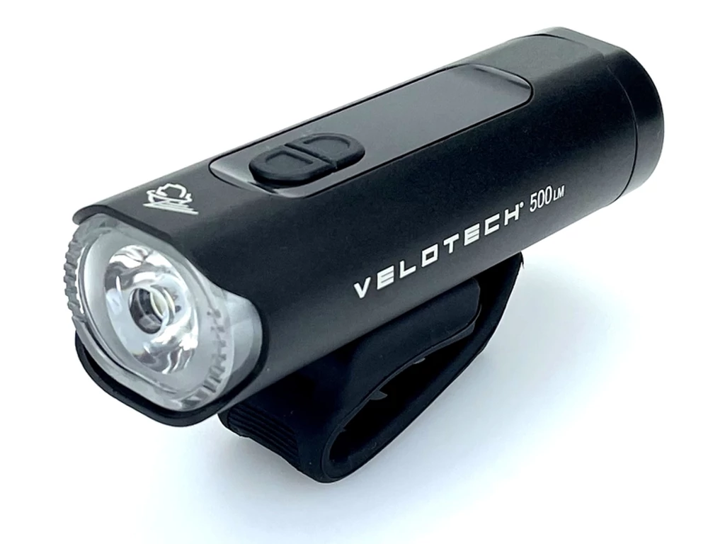 VELOTECH Ultra 500 USB első lámpa / powerbank, 500 lumen, alu