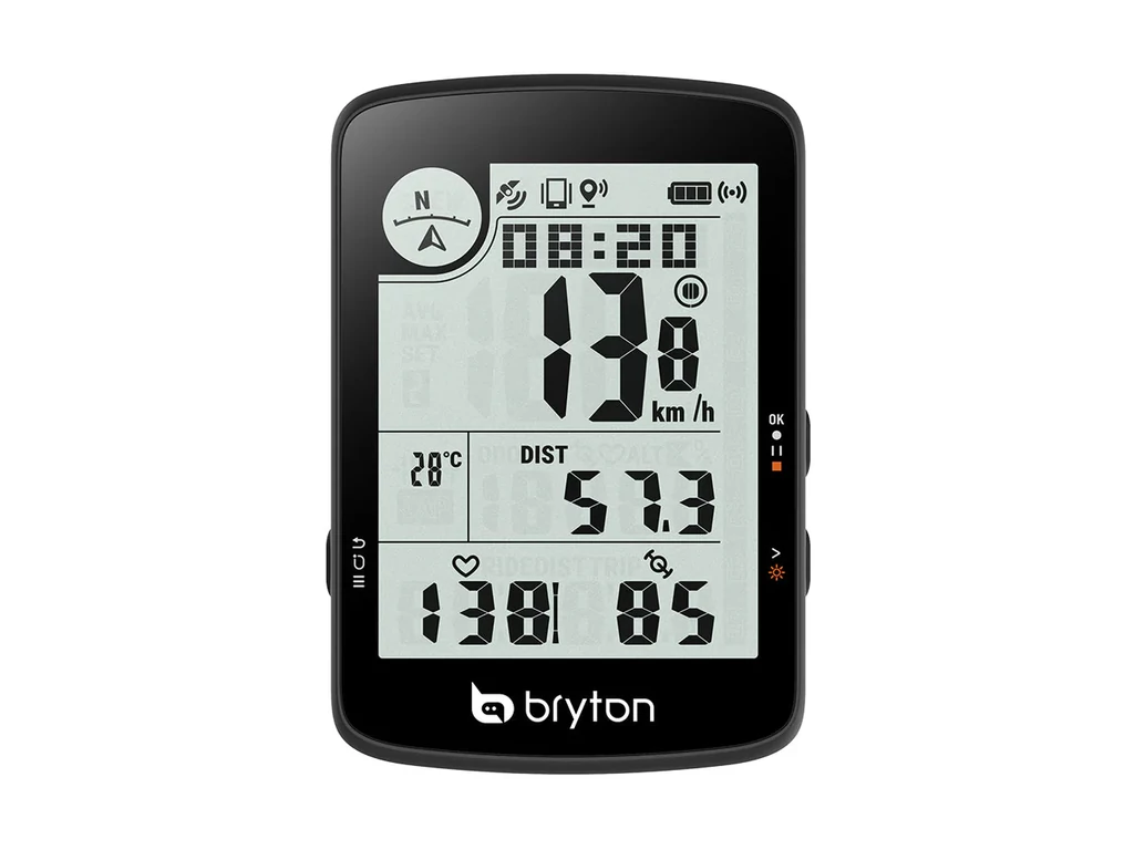 BRYTON Rider 17 E GPS kerékpár komputer Bike Radar támogatással