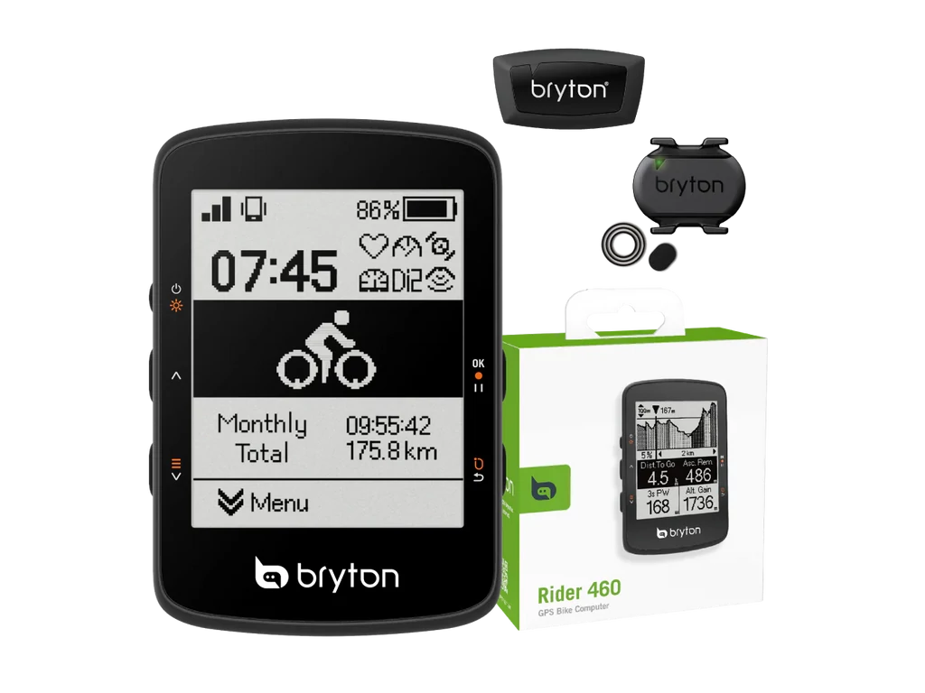 BRYTON Rider 460D GPS kerékpár komputer szett (HRM+CAD)