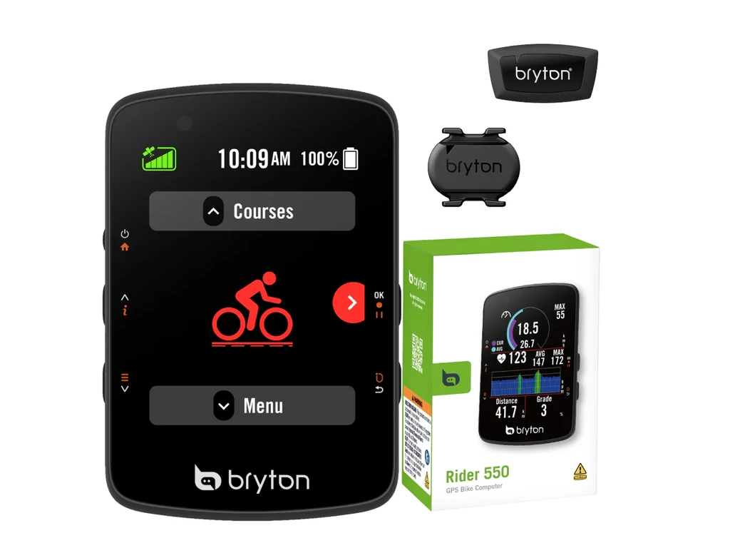 BRYTON Rider 550E GPS kerékpár komputer szett (HRM+CAD)