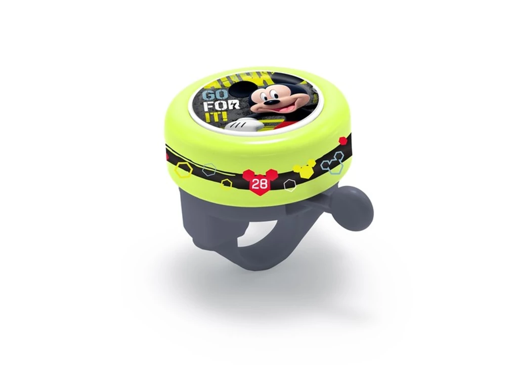 Disney Mickey egér gyermek kerékpár csengő, - neonzöld - 55 mm