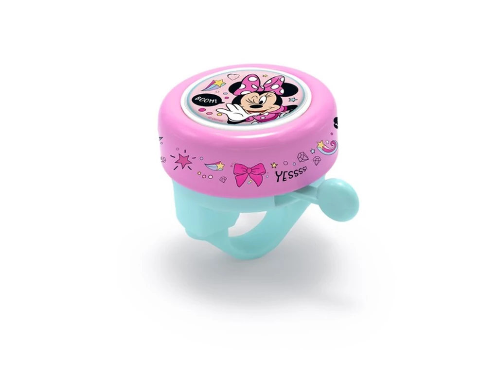Disney Minnie egér gyermek kerékpár csengő - pink/türkiz - 55 mm