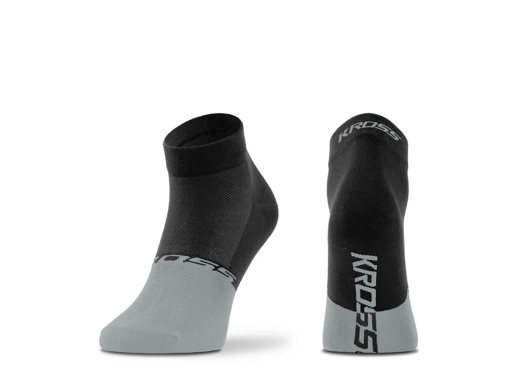 KROSS Active Man kerékpáros sportzokni, fekete/szürke