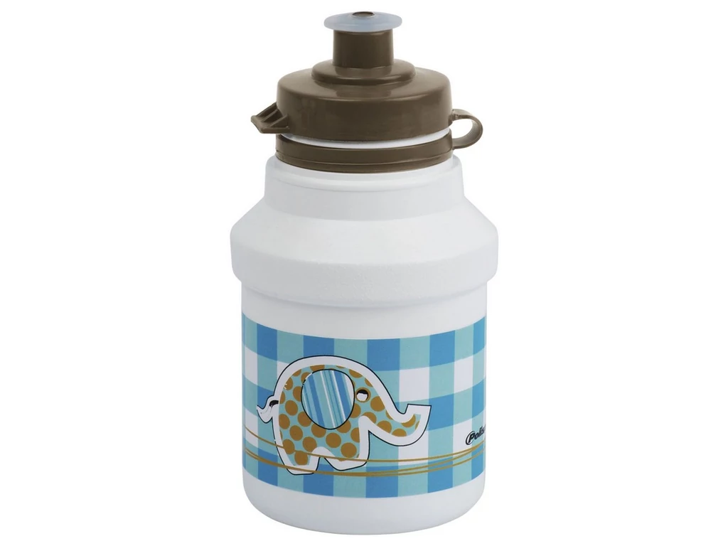 POLISPORT Kids gyermek kerékpáros kulacs kulacstartóval, 350 ml, Elephant