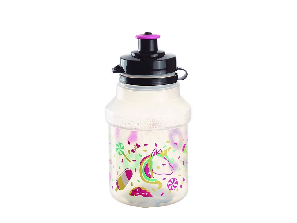 POLISPORT Kids gyermek kerékpáros kulacs kulacstartóval, 350 ml, Lollipops