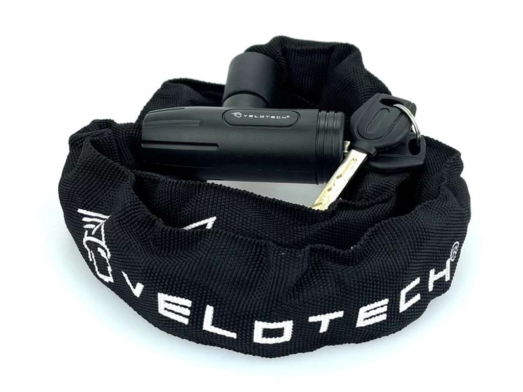 VELOTECH 6x900 láncos kerékpárzár (lánczár/lakat) - 90cm - kulcsos