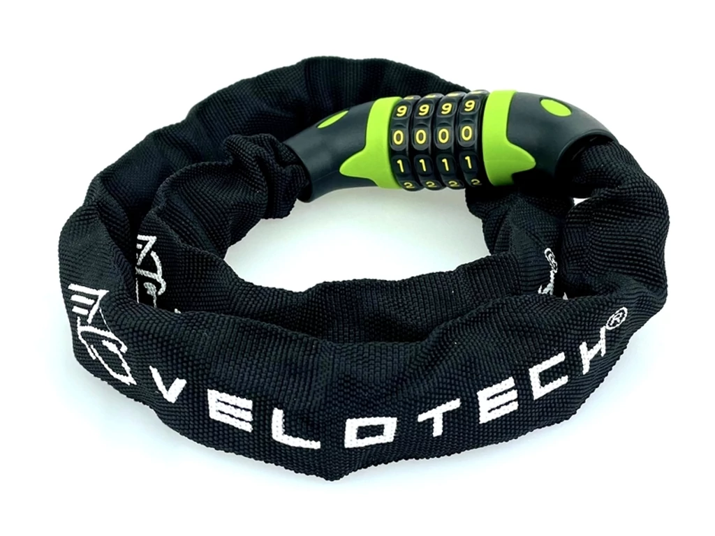 VELOTECH 6x900 láncos kerékpárzár (lánczár/lakat) - 90cm - számzáras 