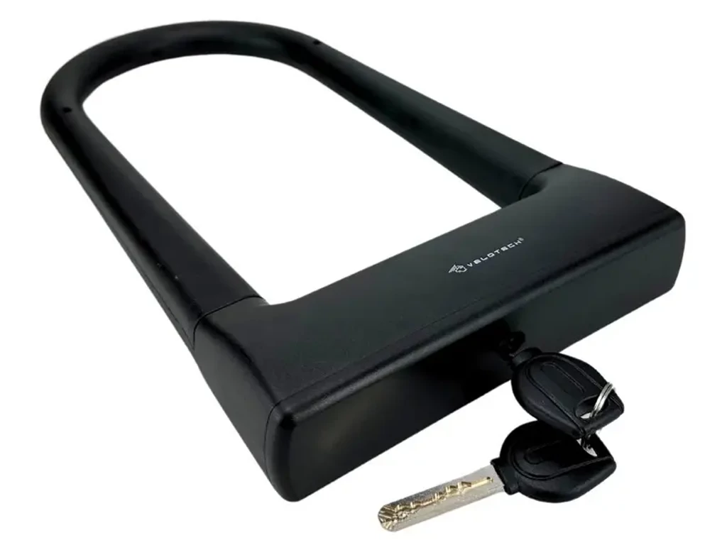 Velotech biztonsági kerékpárzár (U-lakat) - 162x282x18 mm - fekete