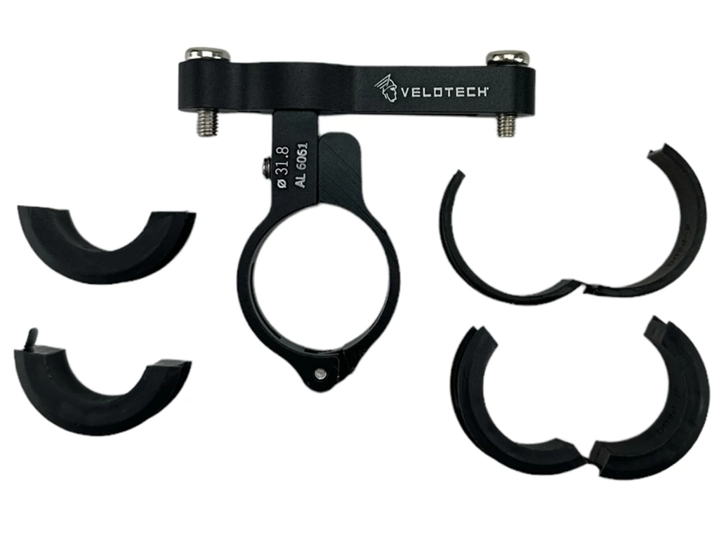 VELOTECH szimpla kulacstartó adapter kormányra/nyeregcsőre - alu - fekete