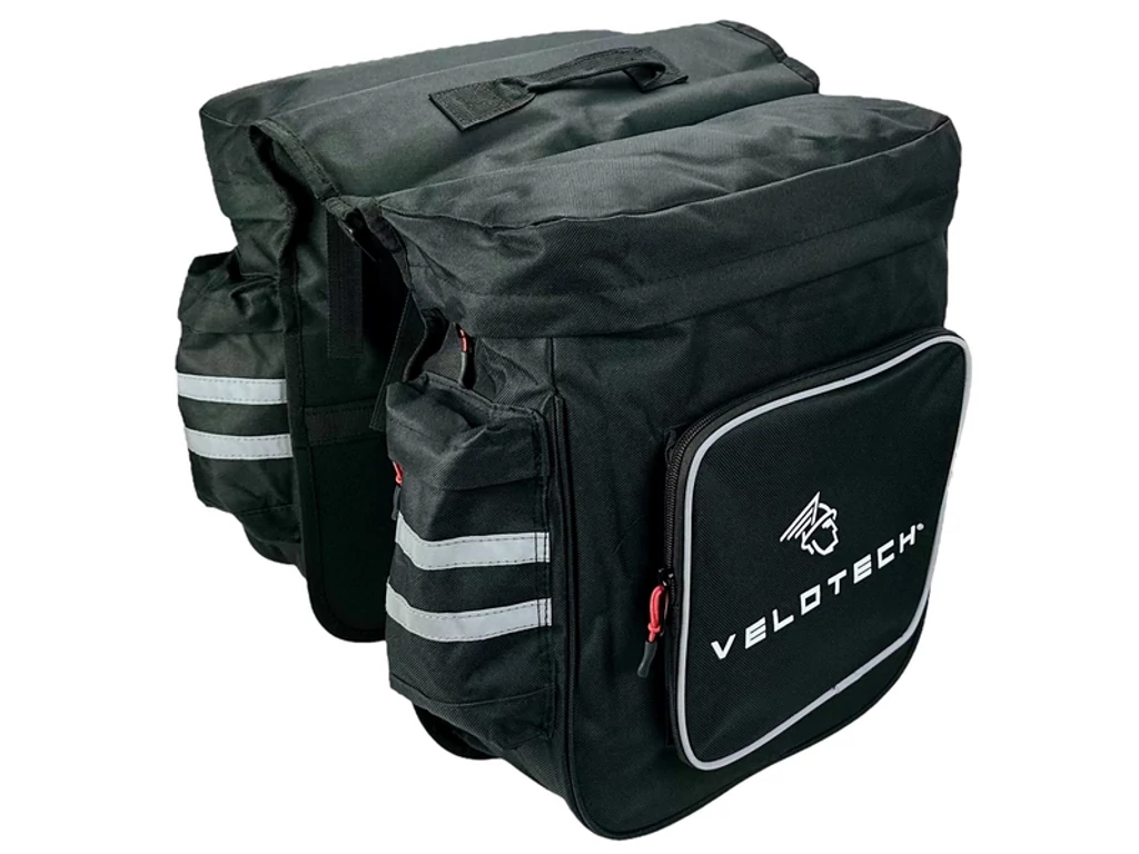 VELOTECH kétrészes classic túratáska csomagtartóra - vízálló - 2x12 liter