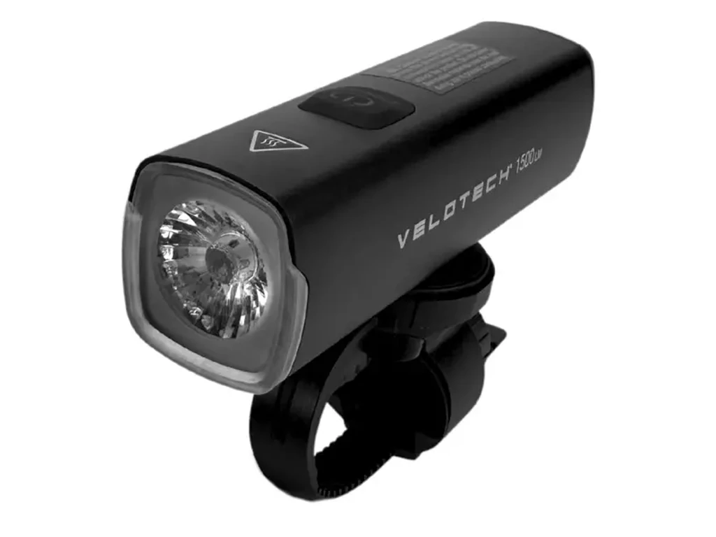 VELOTECH 1500LM USB első lámpa - 1500 lumen - alu