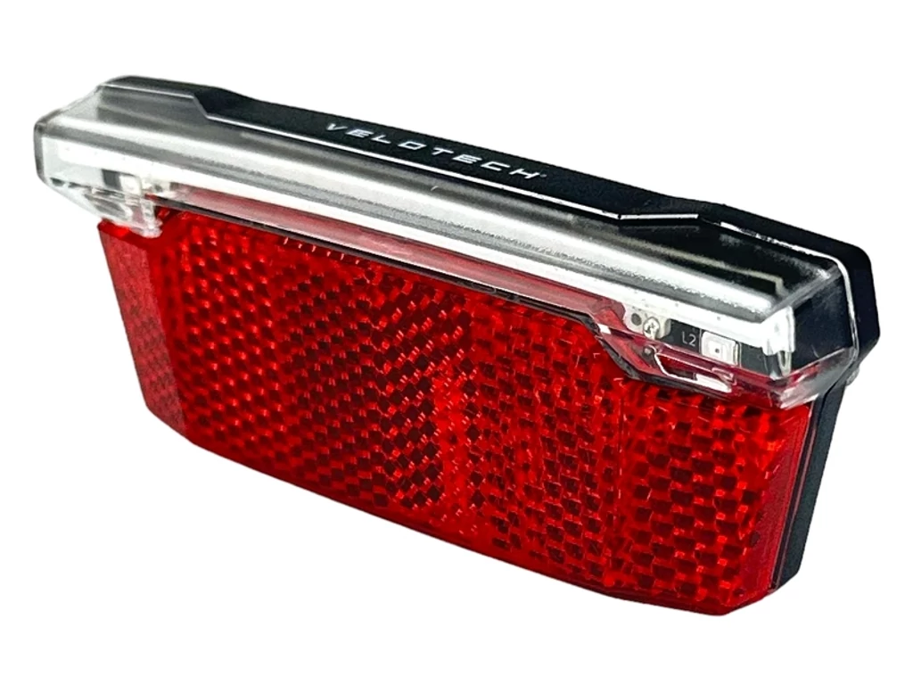 VELOTECH 2+21LED hátsó lámpa csomagtartóra e-bike-hoz féklámpa funkcióval - 6-48V DC