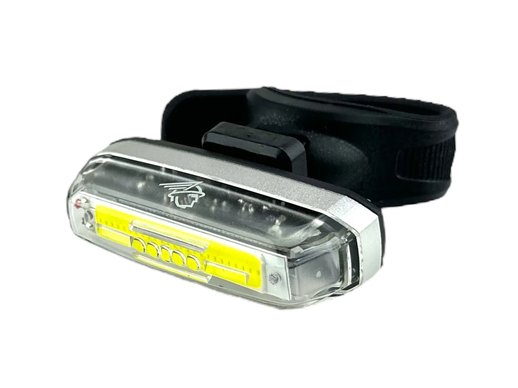 VELOTECH 25 chipled 80 lumen USB első lámpa / villogó - alu