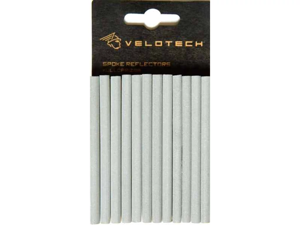 VELOTECH fényvisszaverő pálca küllőre (küllőpálca) - ezüst - 12 db