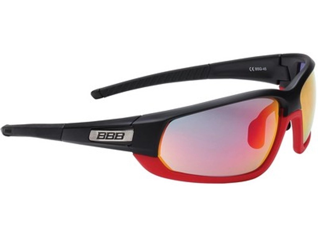 BBB Adapt kerékpáros sport napszemüveg - matt fekete-matt piros keret MLC piros lencse