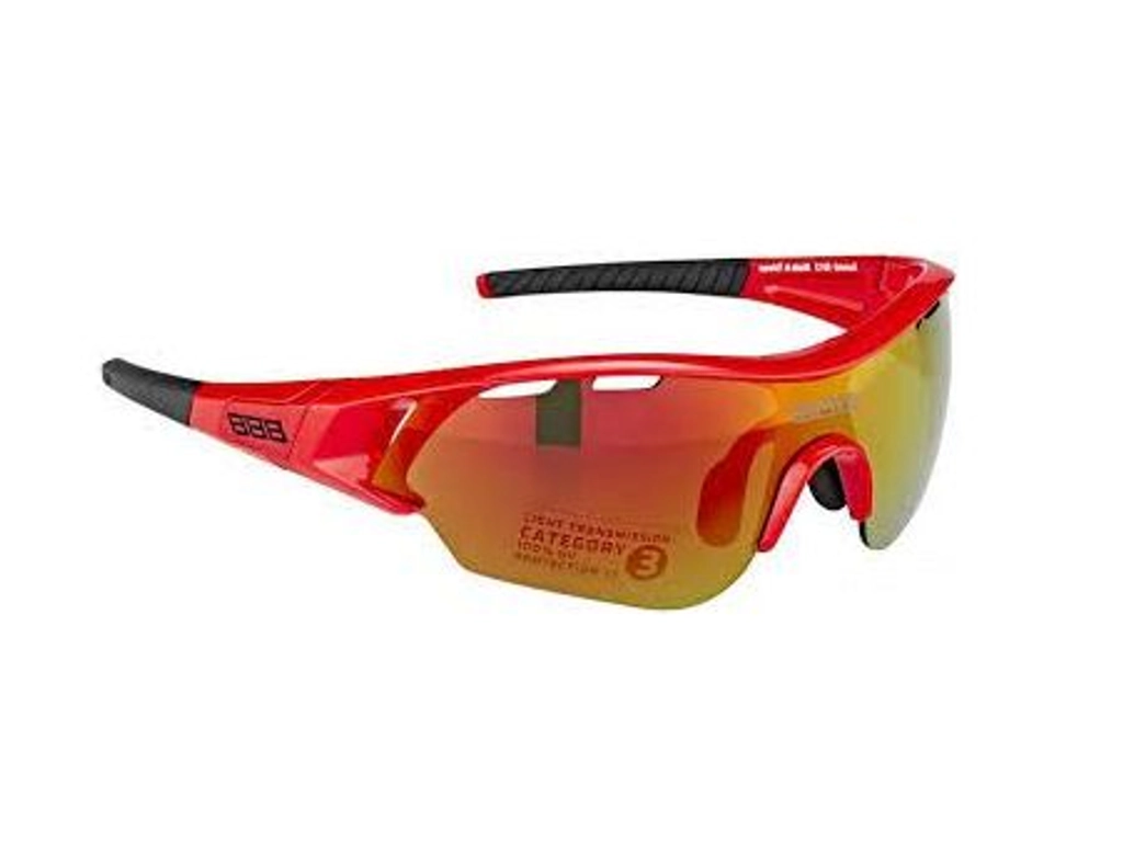 BBB Summit kerékpáros sport napszemüveg - fényes piros keret MLC kék lencse