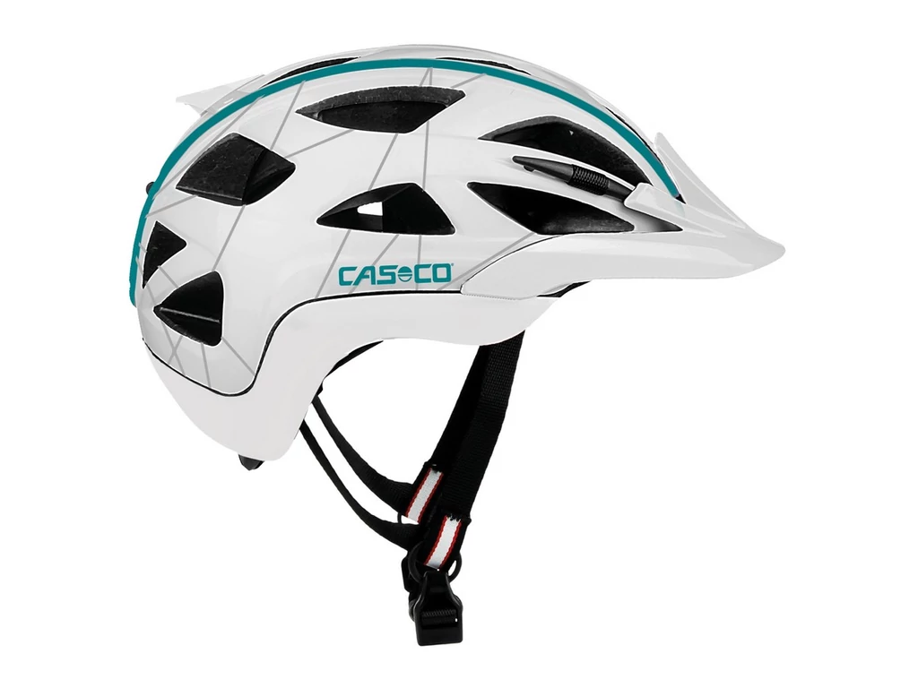 CASCO Activ2 Femme női kerékpáros sisak, white-turqouise shiny