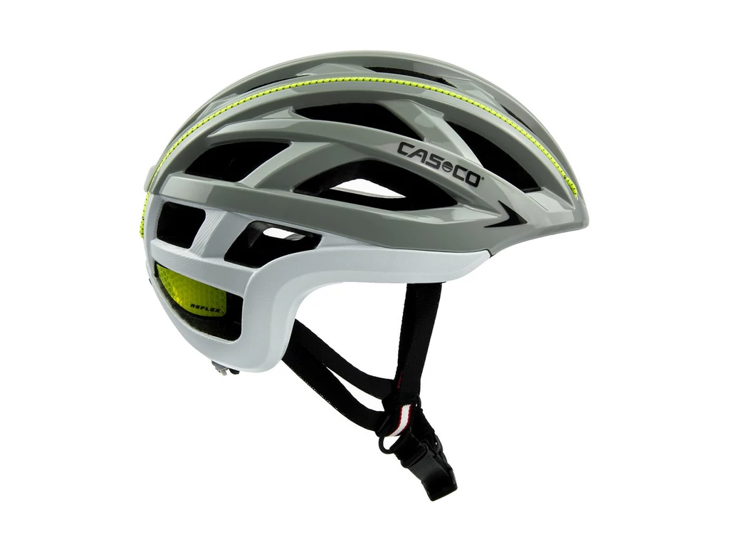 CASCO Cuda 2 Strada kerékpáros sisak, grey-white neon shiny