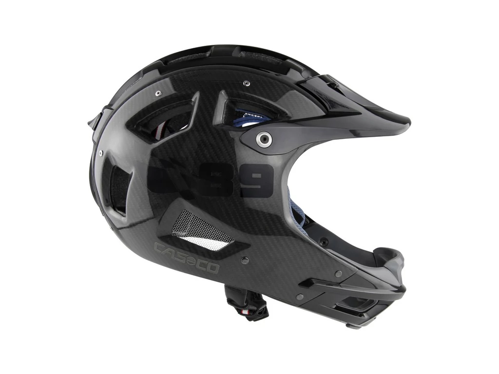 CASCO MTBe FullFace Carbon kerékpáros sisak - black