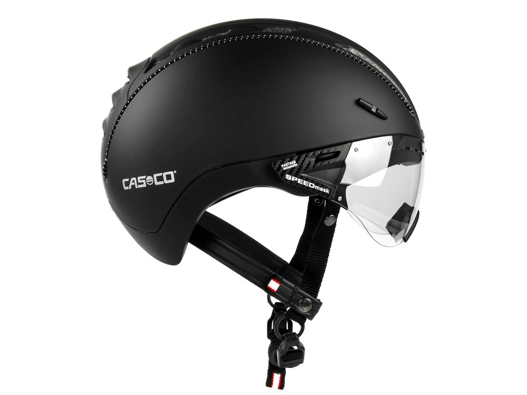 CASCO Roadster Plus városi kerékpáros sisak lencsével, black matt