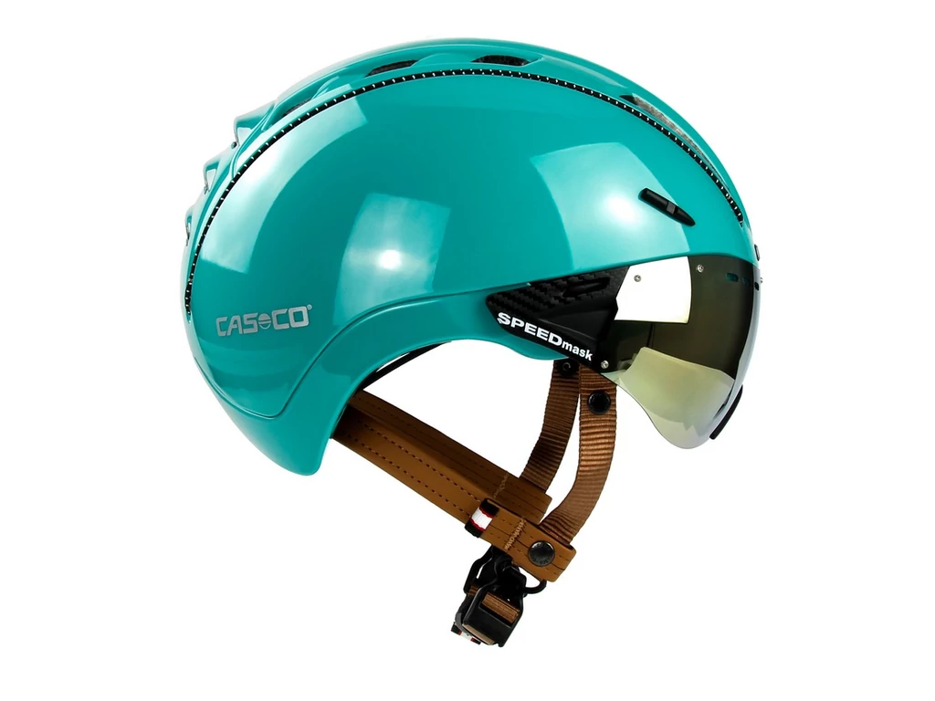 CASCO Roadster Plus városi kerékpáros sisak lencsével, jade shiny