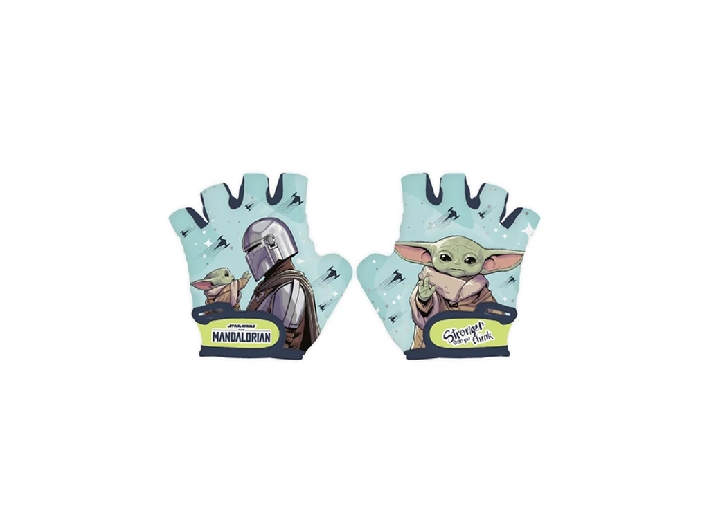 Disney / Star Wars Mandalóri gyermek kerékpáros kesztyű - türkiz