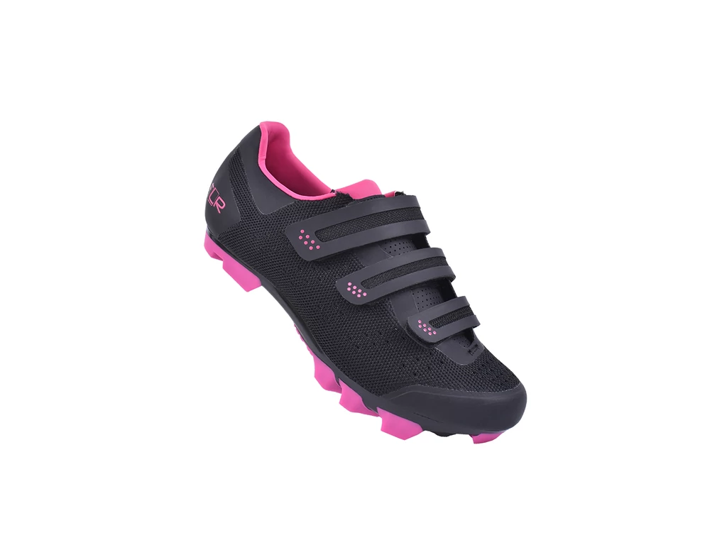 FLR F-55 Knit MTB kerékpáros cipő - SPD kompatibilis - fekete-pink