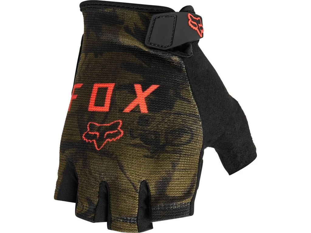 FOX Ranger rövidujjú kerékpáros kesztyű géles - Olive Green,Mérettáblázat - FOX RACING férfi MTB kesztyűk