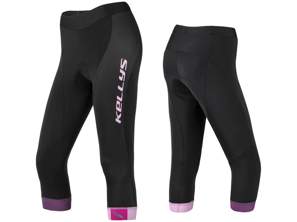 KELLYS MADDIE 3/4-es nadrág, betéttel, fekete-pink