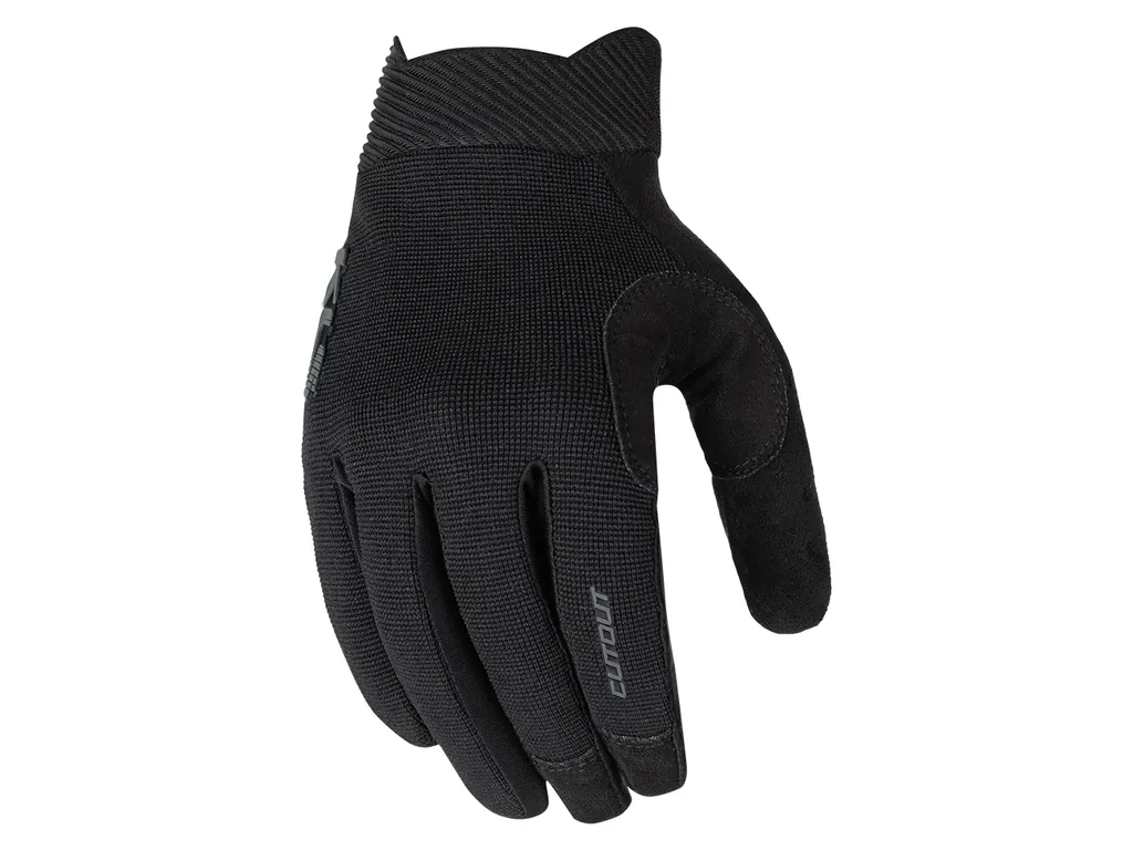 KLS Cutout Long 025 hosszúujjú kerékpáros kesztyű - Black