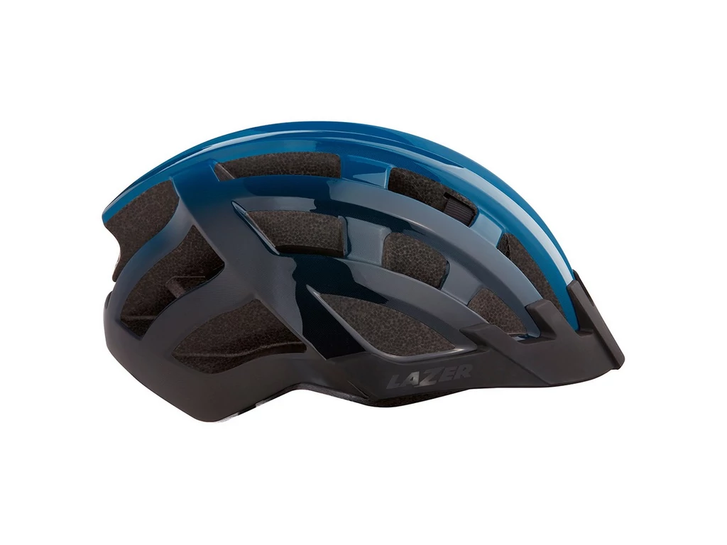 LAZER Compact DLX bukósisak (+NET/LED) - kék/fekete - unisize