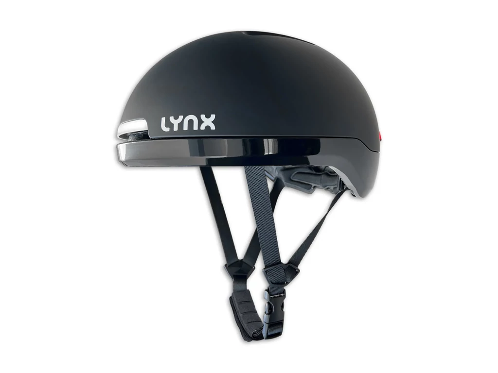 LYNX Citylight városi kerékpáros sisak első-hátsó USB világítással - uniszex - fekete