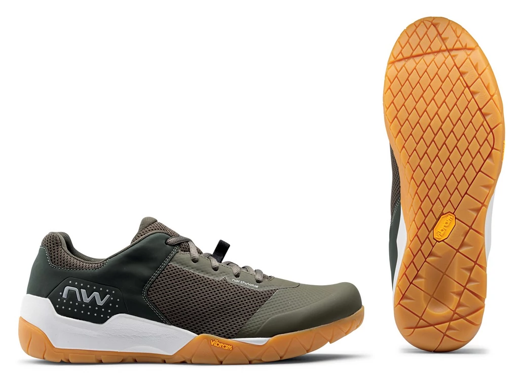 NORTHWAVE Flat Multicross kerékpáros cipő taposópedálhoz - zöld (forest)