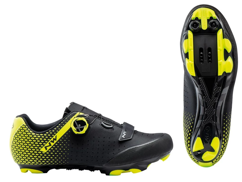 NORTHWAVE MTB Origin Plus 2 kerékpáros cipő, fekete/fluo sárga