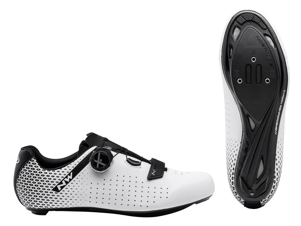 NORTHWAVE Road Core Plus 2 országúti kerékpáros cipő - fehér/fekete