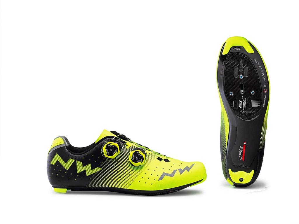 NORTHWAVE Road Revolution kerékpáros országúti cipő - sárga fluo