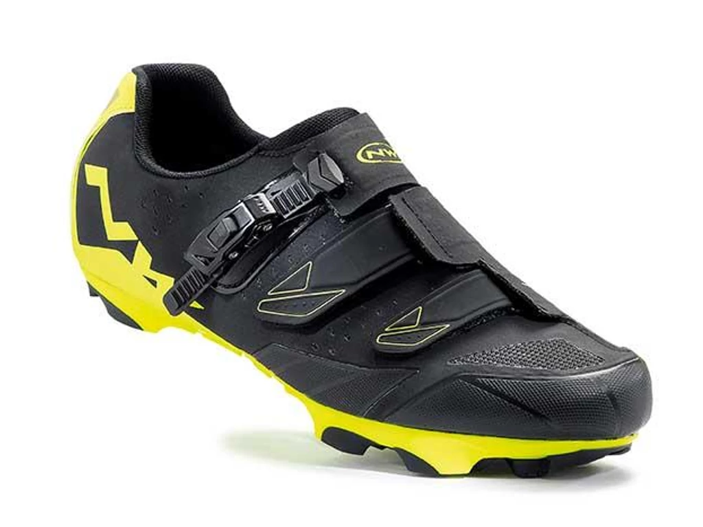 NORTHWAVE Scream SRS MTB kerékpáros cipő - fekete / sárga fluo