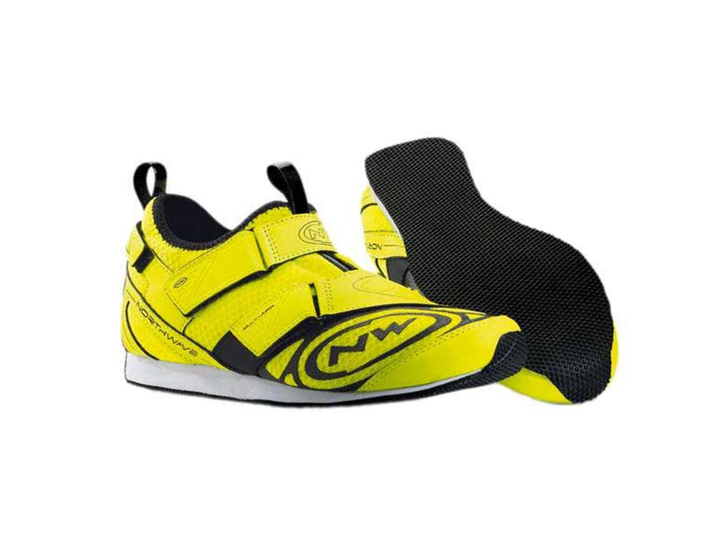 NORTHWAVE Trend utcai/pódium kerékpáros cipő - sárga fluo
