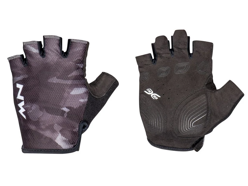 NORTHWAVE Active rövidujjú kerékpáros kesztyű - camo fekete