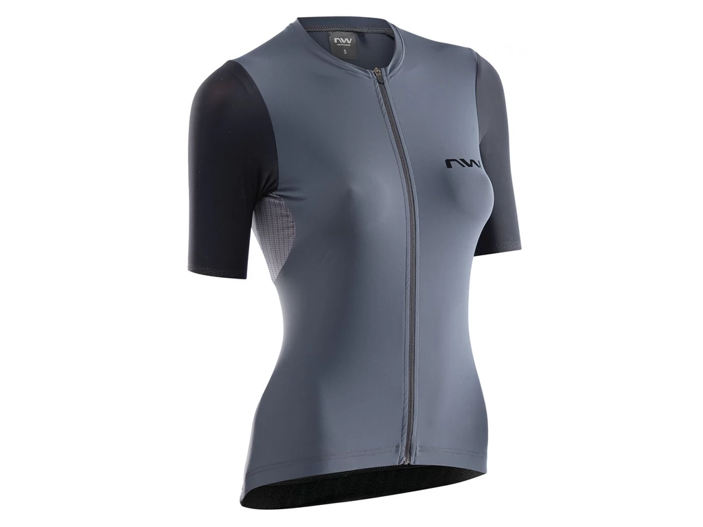 NORTHWAVE Extreme Woman női rövid ujjú mez - sötétszürke/fekete