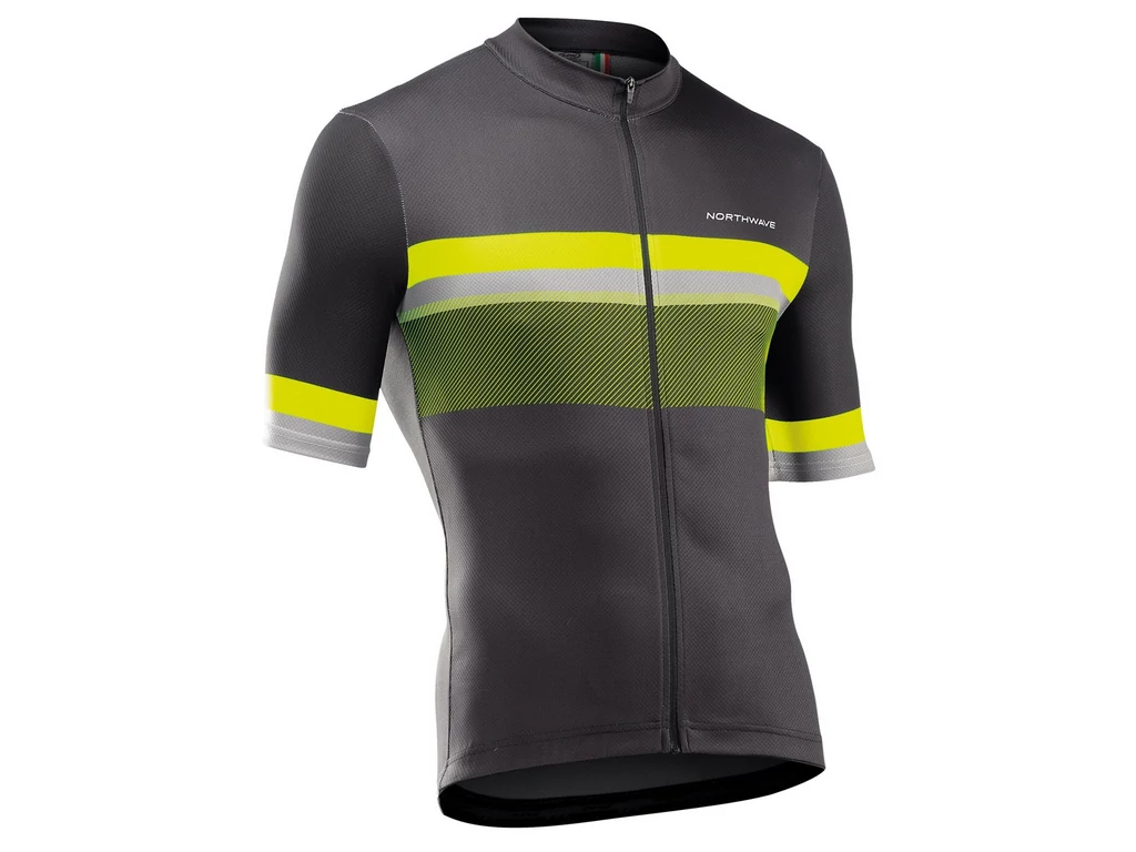 NORTHWAVE Origin rövidujjú mez (2021) - antracit/fluo sárga