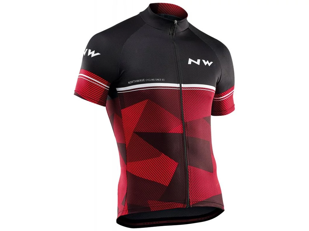 NORTHWAVE Origin rövidujjú mez, fekete-piros