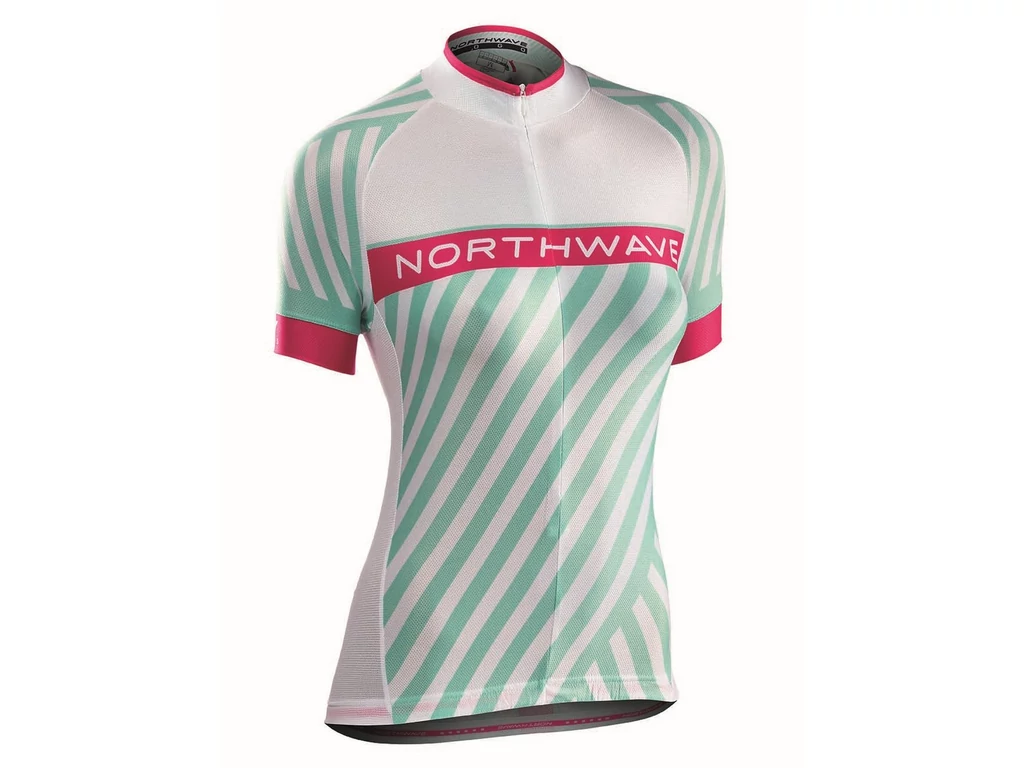 NORTHWAVE Logo3 WMN női rövidujjú mez, fehér/zöld