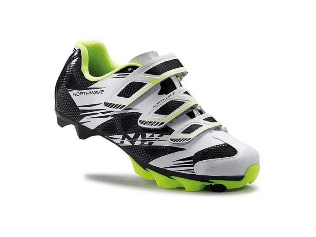 NORTHWAVE MTB Katana 2 3S WMN női kerékpáros cipő, fehér/fekete/sárga fluo