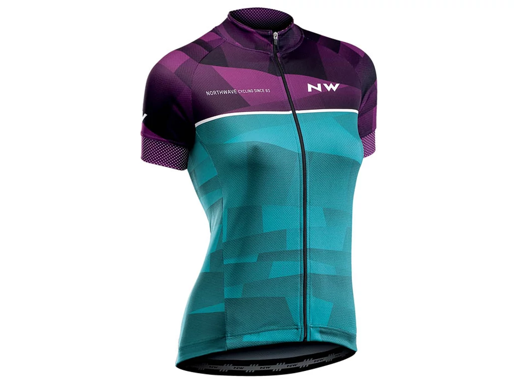 NORTHWAVE Origin WMN női rövidujjú mez (2020) - lila/zöld