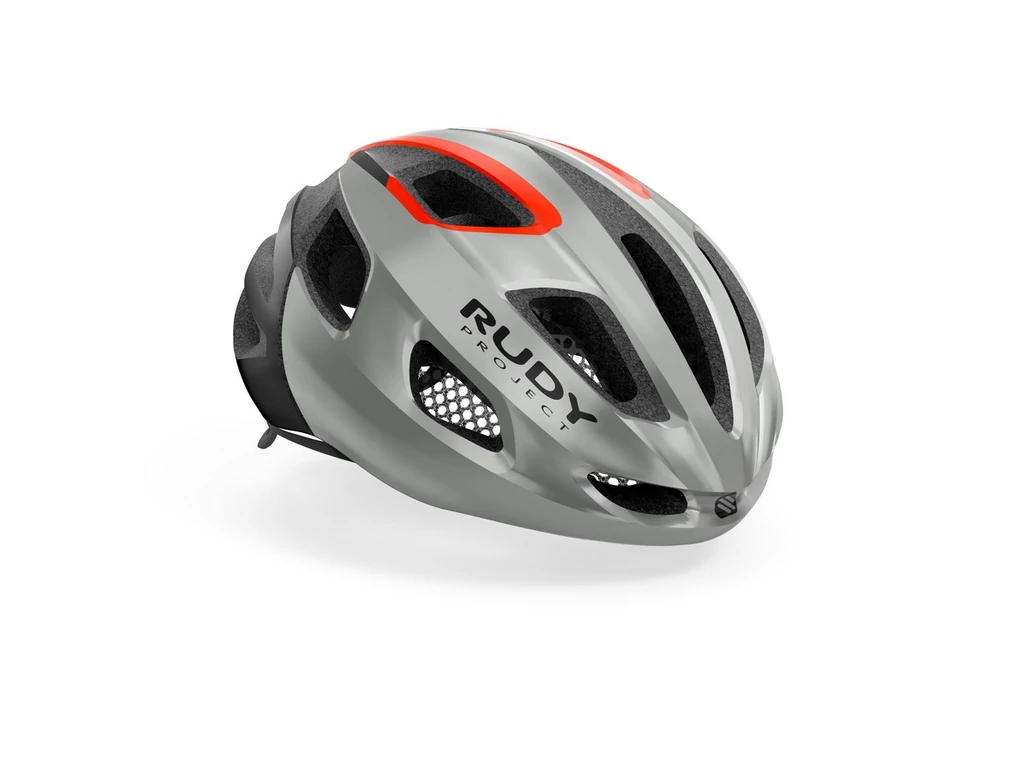 RUDY PROJECT Strym országúti/MTB kerékpáros sisak / Grey Metallic-Red Fluo